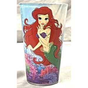 Disney Ariel Tumbler Cup 16oz Silver Buffalo 2014 Little Mermaid Glass
